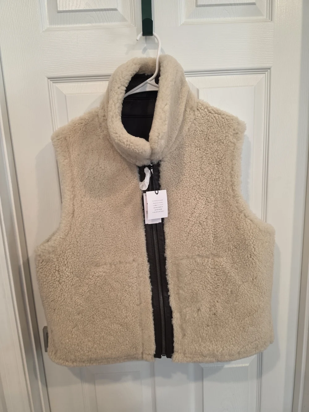 NWT Reversible Coach Brown Leather And Shearling Vest Sizes-M &L